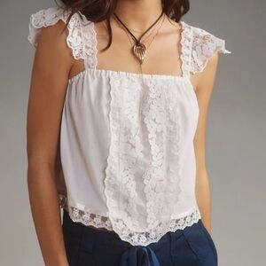 Anthropologie TINY DAPHNE LACE TANK